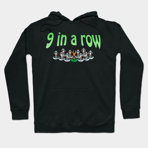 Celtic Nine in a row subbuteo team Hoodie by vancey73